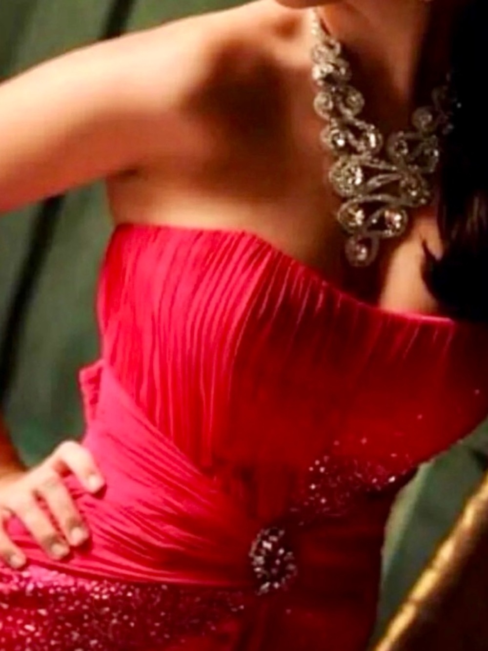 Showtime Collection Strapless Hot Pink Evening Gown, Size 4